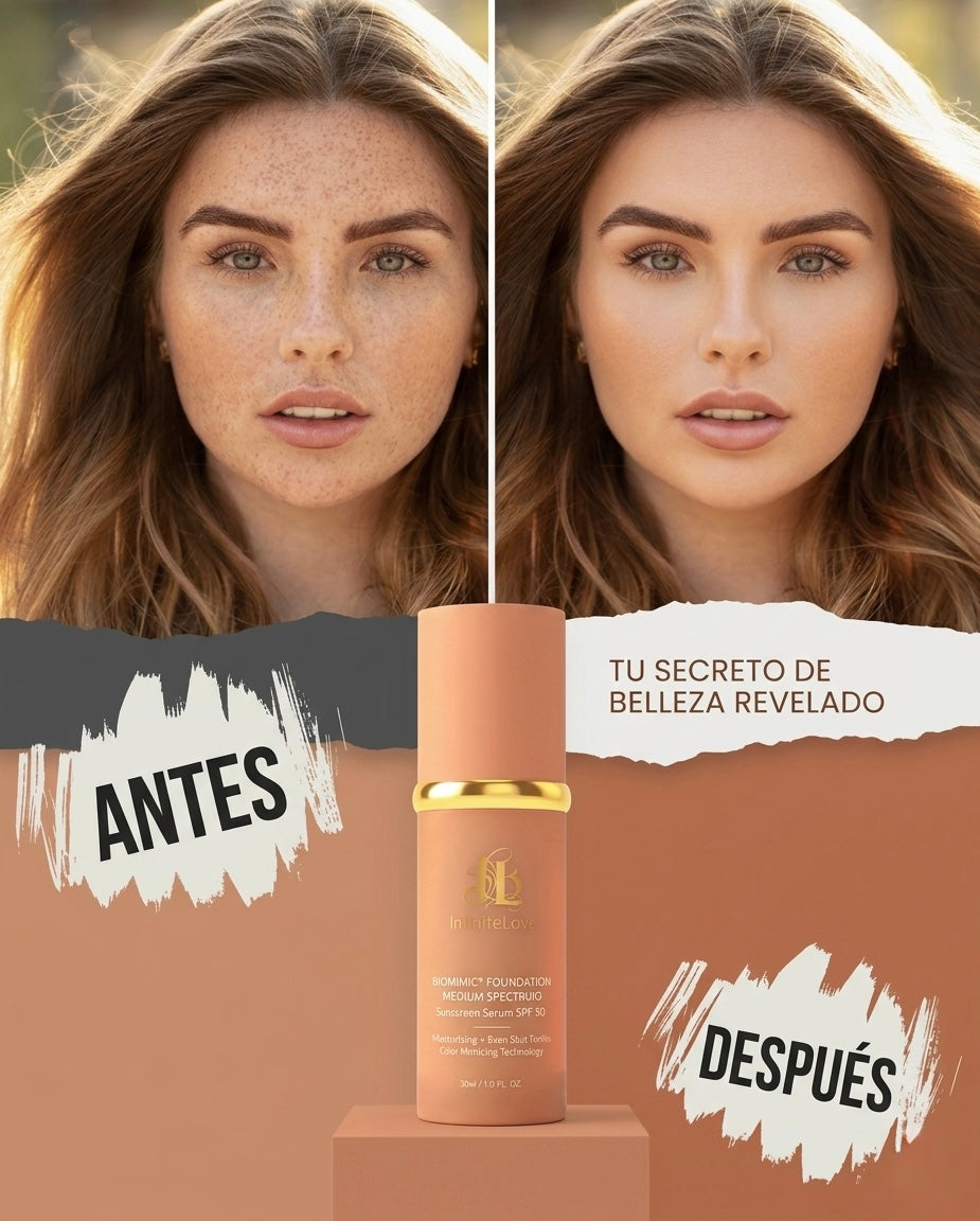 Base de Maquillaje Antiedad con SPF 50 – Se Adapta a tu Tono de Piel