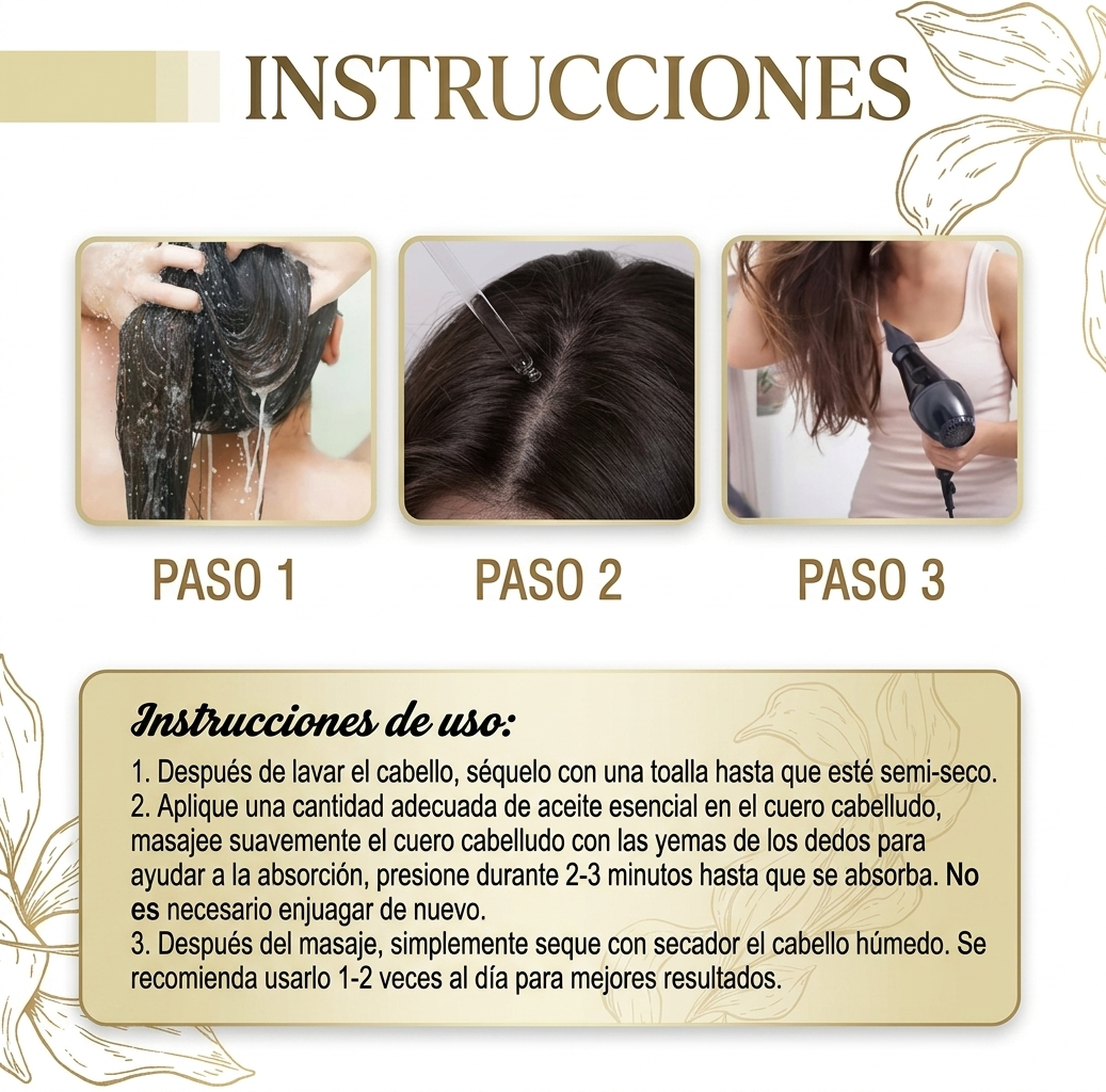 Veganic™ - Aceite Natural para el Crecimiento del Cabello